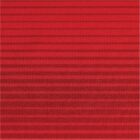 Red fabric with black horizontal stripes creating a textured pattern.