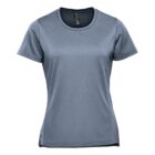 Gray short-sleeve athletic t-shirt on a plain white background.