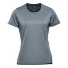 Gray athletic t-shirt displayed on a white background.