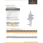 Sizing chart with measurement instructions for selecting the correct size of a jacket.