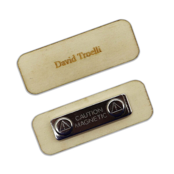 Custom Wooden Magnetic Badges