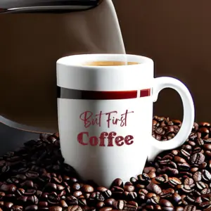 hot-coffee-with-coffee-beans