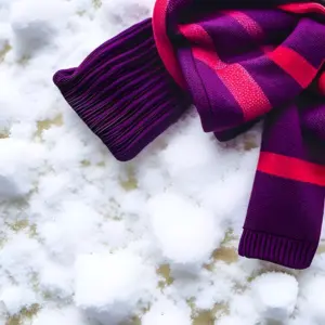 striped-scarf-on-snow