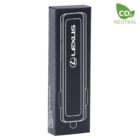 A tall, black, rectangular box with white line art and the Lexus logo in the center. The box is against a white background, and a green CO2 neutral symbol is in the top right corner.