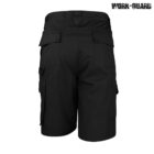 Black cargo shorts with multiple pockets, viewed from the back. The shorts feature belt loops and reinforced stitching, suitable for work or casual wear. The WORK-GUARD logo is visible in the top right corner.