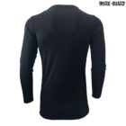Rear view of a plain black long-sleeve T-shirt on a white background. The shirt has a crew neck and is labeled Work-Guard in the top right corner.