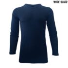 Dark blue long-sleeve V-neck shirt displayed on a plain white background. The text WORK-GUARD appears in the top right corner.