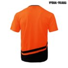 Back view of an orange short-sleeve t-shirt with black accents. The shirt features black horizontal stripes at the bottom. The words WORK-GUARD are printed in the top right corner.