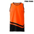 Bright orange sleeveless top with black accents and a curved black line across the bottom. The brand WORK-GUARD is printed in black in the top right corner.