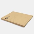 A flat, rectangular, cardboard packaging with a simple outline of a cutting board on the front. The package has a brand logo on the top left, on a plain white background.