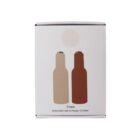 Box showing an illustration of two bottle-shaped automatic grinders in beige and brown. The text below reads Thea Automatic Salt & Pepper Grinder. The background is plain white.