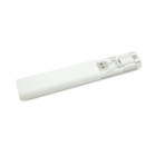White rectangular case with a folded USB charging cable inside.