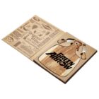 A cheese board set featuring the Green Arrow logo on a wooden board. The set includes cheese knives and is presented in a box with vintage-style cheese-related illustrations and text.