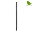 Black Delattre CO2 Neutral pencil with a sleek design, featuring a small gold detail on the side. The pencil is standing upright against a white background.