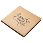 A flat, square, cardboard-colored box is shown. The top is printed with the elegant script text Junction Rivers Winery, adorned with leaf designs.