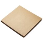 A plain, closed square cardboard box with a brown kraft paper finish, positioned flat against a white background. The box appears sturdy and simple, suitable for packaging or storage purposes.