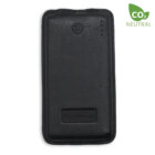 A black leather key fob cover with a power symbol embossed on the front. It has three small indicator lights. A CO2 Neutral logo is in the top right corner. The Lexus logo is embossed near the bottom.
