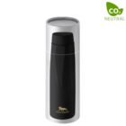A black insulated bottle with the MGM Grand logo, featuring a removable lid. The bottle is placed in front of a white background. A green CO2 Neutral label with a leaf symbol is visible in the top right corner.