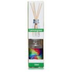 A 10ml lemongrass-scented reed diffuser in a white and green box. The box features an image of the diffuser bottle with sticks and a colorful geometric label.