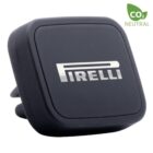 A black Pirelli-branded magnetic car phone holder with a square design. The holder features the Pirelli logo in silver on the front. A CO2 Neutral label is visible in the top-right corner.