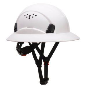 Full Brim Hdpe Hard Hats With Chin Strap