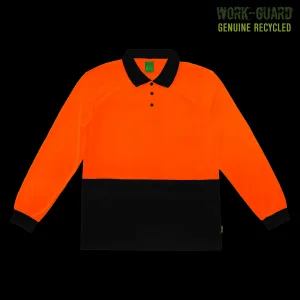 Workguard Recycled Hi Vis Longsleeve Polos