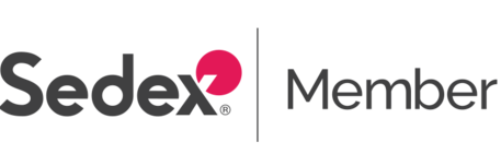 Logo displaying the word Sedex with a red dot above the letter o, followed by a vertical line and the word Member in black text.