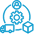 Above Banner: Blue supply chain icon with a person, cogwheel, truck, and box connected by a line.