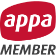 Red appa logo above the word MEMBER in bold gray letters on a white background.