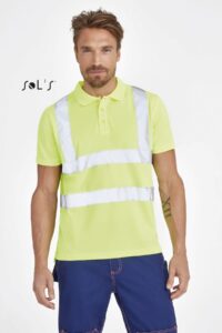 Mens Logo Emblazoned Vis His Polo Shirts