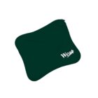 Dark green zippered pouch with a white West logo on the bottom right corner. The pouch has an abstract shape and is set against a plain white background.
