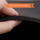 Close-up of a hand holding a thick black cushion, demonstrating its 6mm thickness. An orange arrow-shaped label above reads 6mm thickened cushion design.