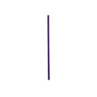 A single purple drinking straw is positioned vertically against a plain white background.