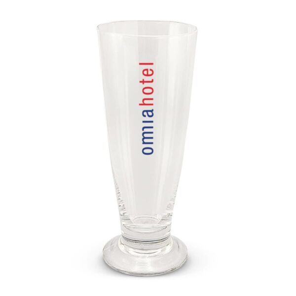 Tall Emblazoned Beer Glass