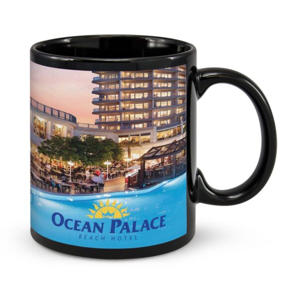 Full Colour Printed Black Mugs