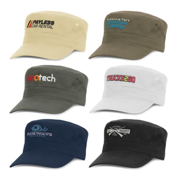 Logo Emblazoned Military Style Cap