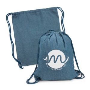 Denim Look Drawstring Bags