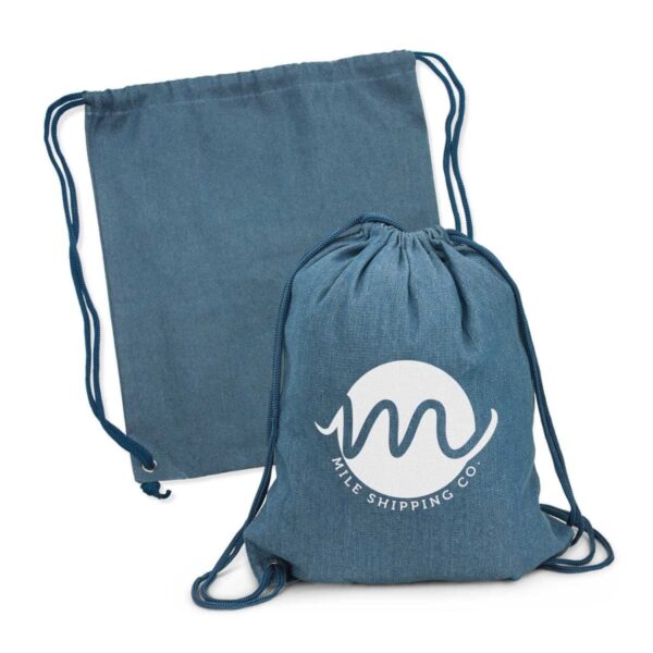 Denim Look Drawstring Bags