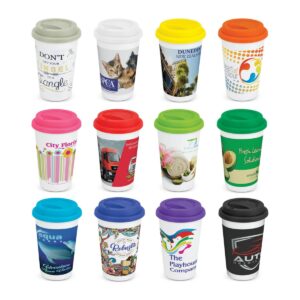 Full Colour 350ml Ceramic Coffee Cups