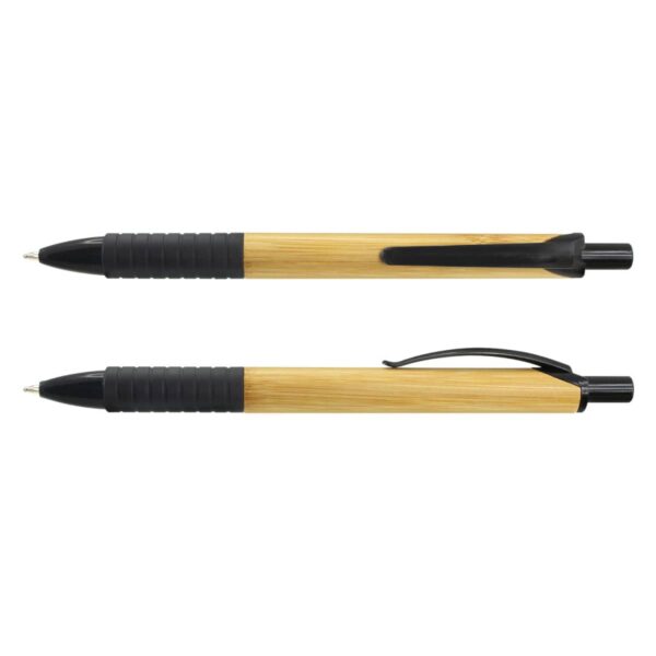 Soft Grip Logo Branded Bamboo Pens
