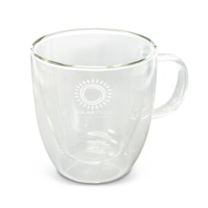 Logo Decorated Double Wall Glass Cups