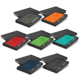 Logo Decorated Notebook and Pen Gift Sets