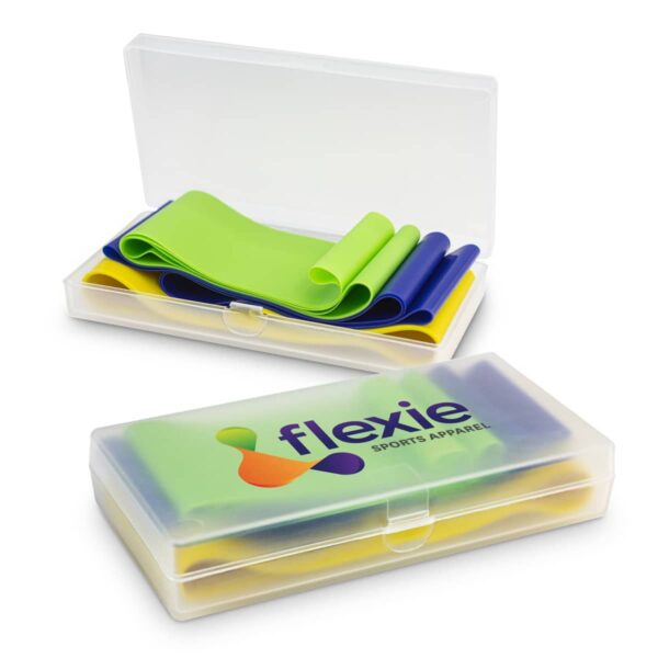 Exercise Bands in Logo Printed Boxes