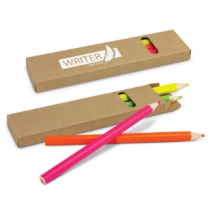 Branded Packs of Neon Highlighter Pencils