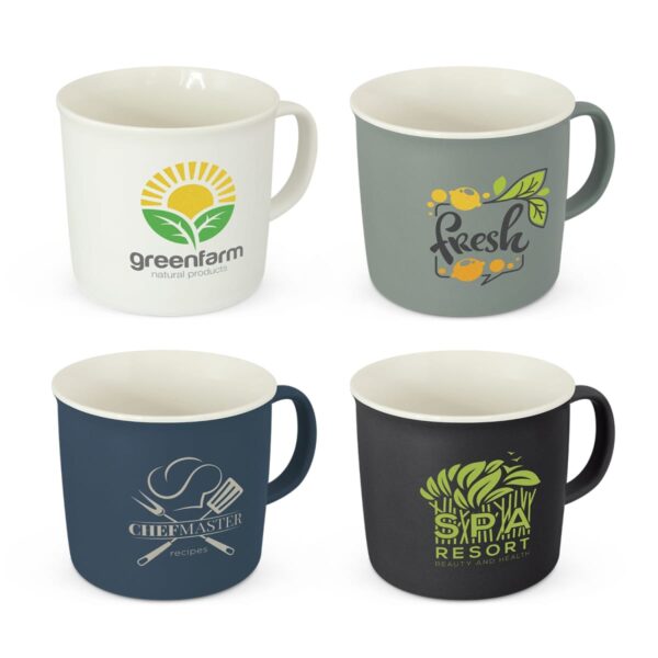 Logo Printed 330ml Porcelain Mugs