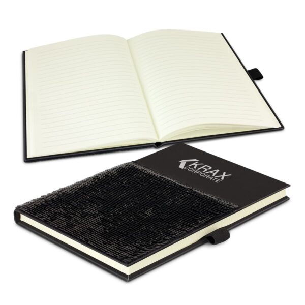 Novelty Sequin Notebooks With Logo