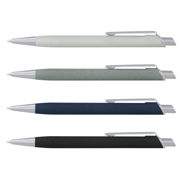 Stone Look Logo Emblazoned Metal Pens