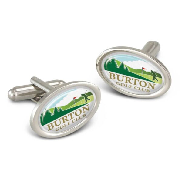 Burton Metal Cufflinks With Logo Branding