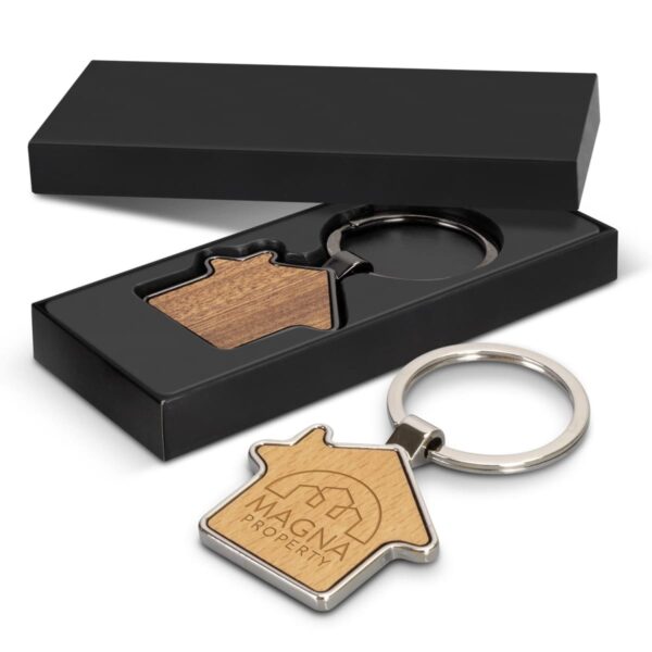 Santo House Shaped Metal Key Rings