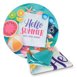 Round Poly Cotton Beach Towels